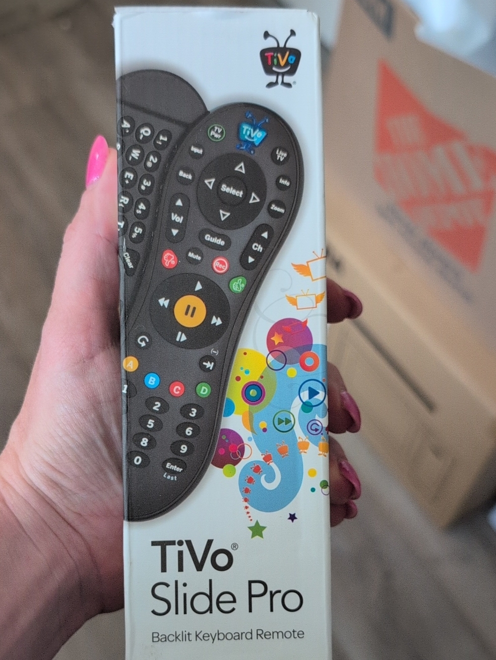 TiVo Slide Pro Backlit Keyboard Remote - Black